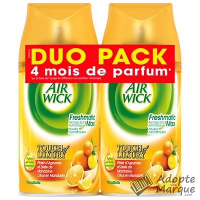 Air Wick Recharge Spray Automatique Freshmatic Max Plaisir d'Agrûmes & Zestes de Mandarine Les 2 recharges de 250ML
