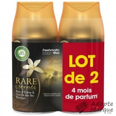 Air Wick Recharge Spray Automatique Freshmatic Max Rare Scents Bois d'Ebène & Vanille des Iles Bourbon Les 2 recharges de 250ML