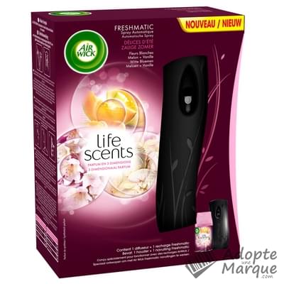 Air Wick Spray Automatique Freshmatic Max Life Scents Délices d'Eté Le spray & sa recharge