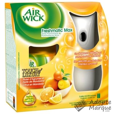 Air Wick Spray Automatique Freshmatic Max Plaisir d'Agrûmes & Zestes de Mandarine Le spray & sa recharge