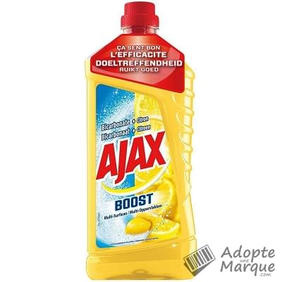 Ajax Multi-surfaces - Nettoyant ménager - Boost Bicarbonate & Citron "Le flacon de 1,25L"