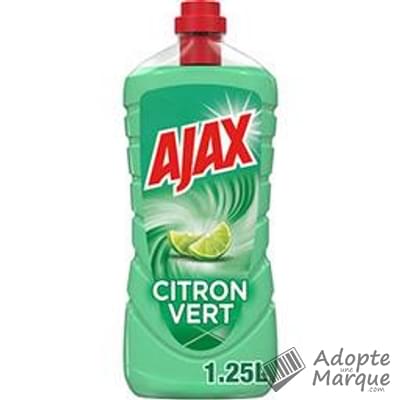 Ajax Multi-surfaces - Nettoyant ménager - Citron Vert "Le flacon de 1,25L"