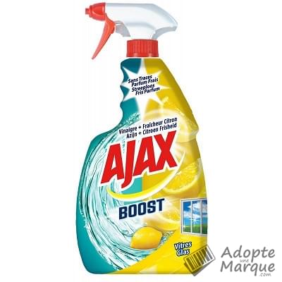 Ajax Nettoyant Vitres Boost Vinaigre & Citron Le spray de 750ML