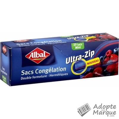 Albal Sacs Congélation Ultra-Zip® La boîte de 25 sacs