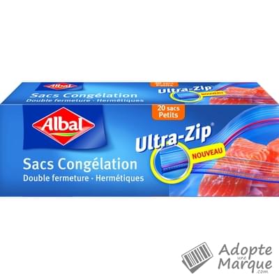 Albal Sacs congélation Ziploc® - Petit format (1L) La boîte de 20 sacs
