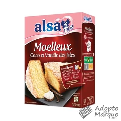Alsa Moelleux Coco & Vanille des Isles La boîte de 490G