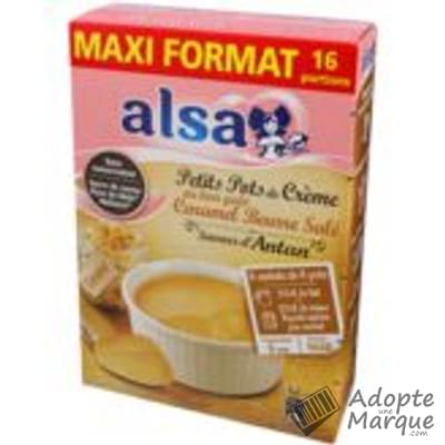 Alsa Petits Pots de Crème Saveur Caramel Beurre Salé Les 4 sachets de 60G