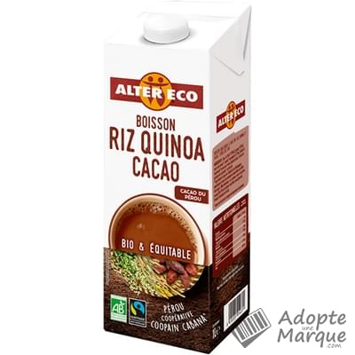 Alter Eco Boisson Riz Quinoa Cacao La brique de 1L