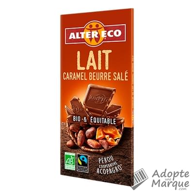 Alter Eco Chocolat au Lait Caramel Beurre Salé La tablette de 100G
