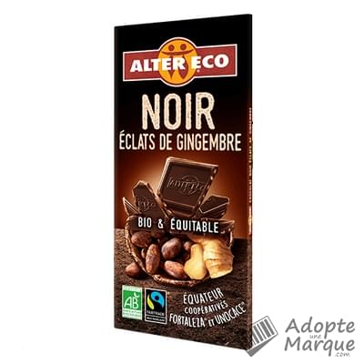 Alter Eco Chocolat Noir Eclats de Gingembre La tablette de 100G