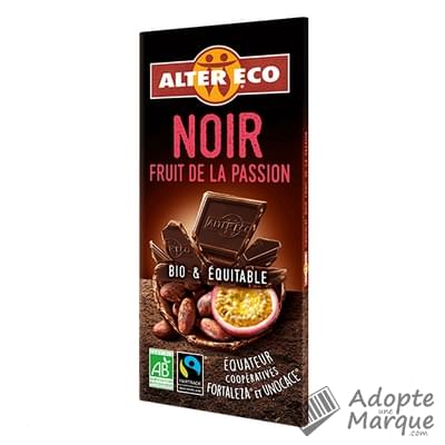 Alter Eco Chocolat Noir Fruit de la Passion La tablette de 100G