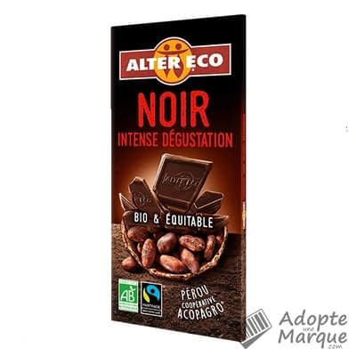 Alter Eco Chocolat Noir Intense Dégustation La tablette de 100G