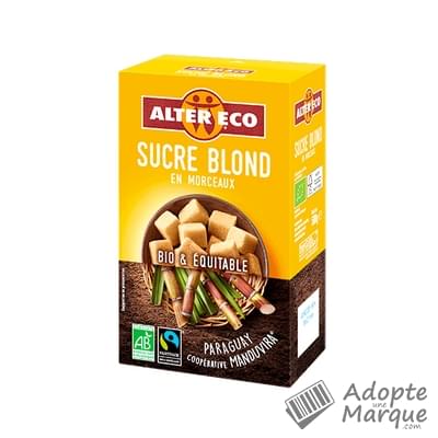 Alter Eco Sucre Blond Pure Canne en morceaux La boîte de 500G