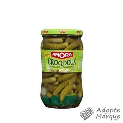 Amora Cornichons Croq' Doux Extra-Fins Le bocal de 360G