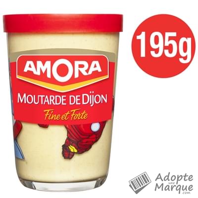Amora Moutarde de Dijon Fine & Forte Le bocal de 195G