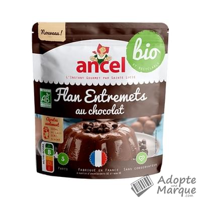 Ancel Flan entremets au chocolat Bio Le paquet de 45G