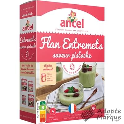 Ancel Flan entremets saveur pistache Le paquet de 4 sachets - 200G
