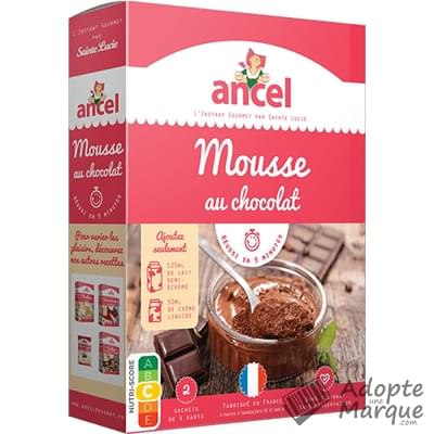 Ancel Mousse au chocolat Le paquet de 4 sachets - 190G