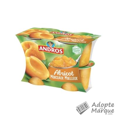 Andros Dessert Abricot avec Morceaux généreux Les 4 pots de 100G