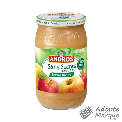 Andros Dessert fruitier® Pomme Nature Sans Sucres Ajoutés Le bocal de 730G
