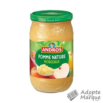 Andros Dessert fruitier® Pommes Nature Morceaux Le bocal de 740G