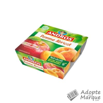 Andros Dessert Pomme Abricot Les 4 pots de 100G