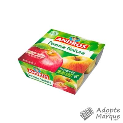 Andros Dessert Pomme Nature Les 4 pots de 100G