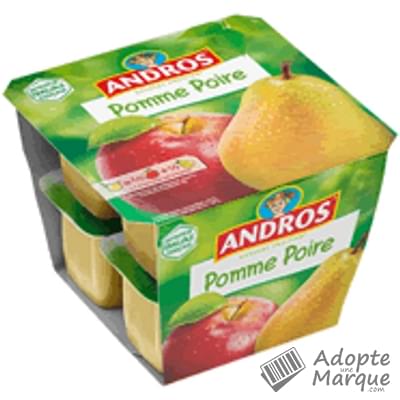 Andros Dessert Pomme Poire Les 8 pots de 100G