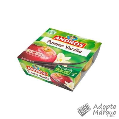 Andros Dessert Pomme Vanille Les 4 pots de 100G