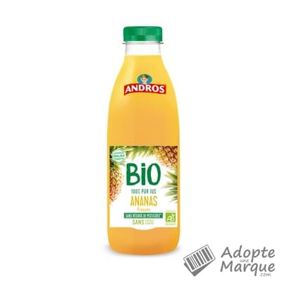 Andros Pur Jus d’Ananas Bio La bouteille de 75CL