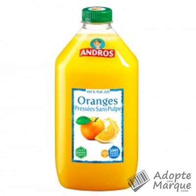 Andros Pur Jus d'Oranges Pressées sans pulpe "La bouteille de 1,5L"