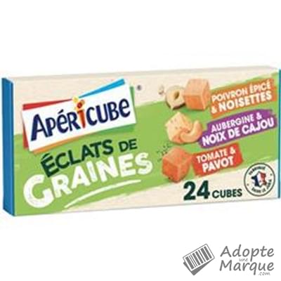 Apéricube Cubes de fromage Eclats de graines & légumes La boîte de 24 cubes - 125G