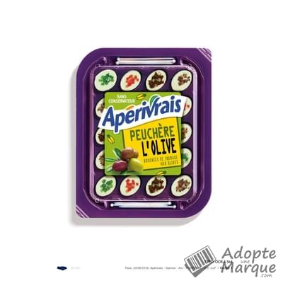 Apérivrais Spécialité fromagère - Olives Le plateau de 20 bouchées (100G)