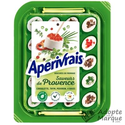 Apérivrais Spécialité fromagère - Saveurs Provençales Le plateau de 20 bouchées (100G)