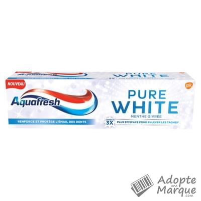 Aquafresh Dentifrice Pure White Menthe givrée Le tube de 75ML