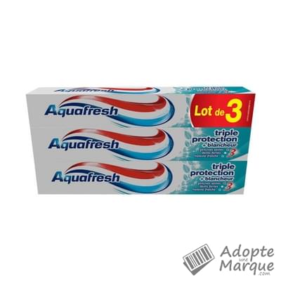 Aquafresh Dentifrice Triple Protection Blancheur Les 3 tubes de 75ML