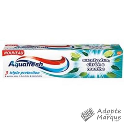 Aquafresh Dentifrice Triple Protection Eucalyptus, Citron & Menthe Le tube de 75ML