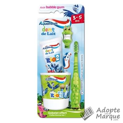 Aquafresh Kit de Brossage Dents de Lait (3 à 5 ans) Le kit de brossage