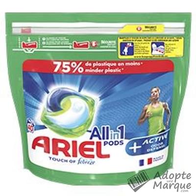 Ariel All in 1 PODS+ - Lessive en capsules Active Défense contre les Odeurs Le sachet de 40 doses