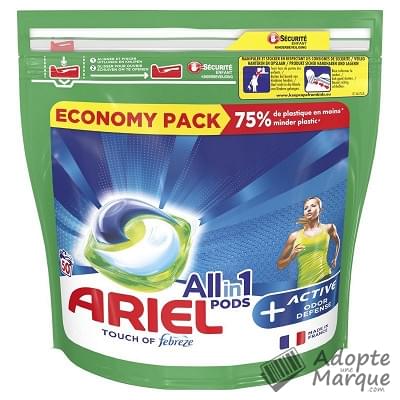 Ariel All in 1 PODS+ - Lessive en capsules Active Défense contre les Odeurs Le sachet de 50 doses