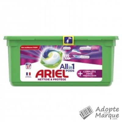 Ariel All in 1 PODS+ - Lessive en capsules Extra Protection des Fibres La boîte de 27 doses