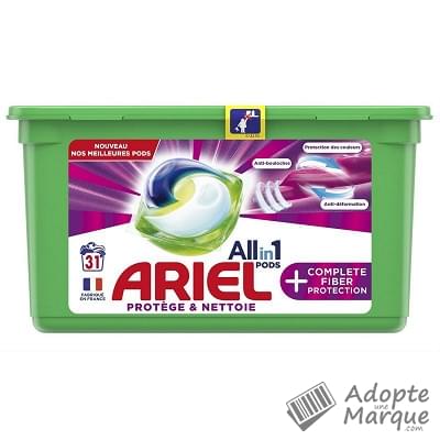 Ariel All in 1 PODS+ - Lessive en capsules Extra Protection des Fibres La boîte de 31 doses
