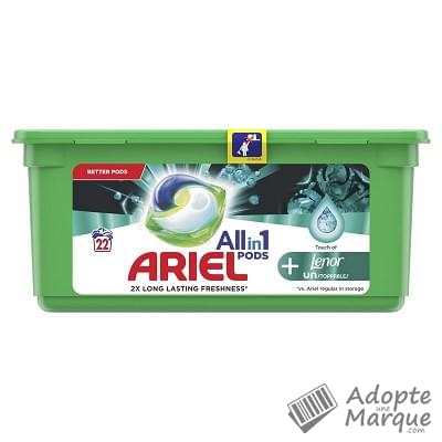 Ariel All in 1 PODS+ - Lessive en capsules Lenor Unstoppables Aérien La boîte de 22 doses