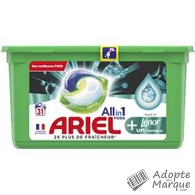 Ariel All in 1 PODS+ - Lessive en capsules Lenor Unstoppables Aérien La boîte de 31 doses