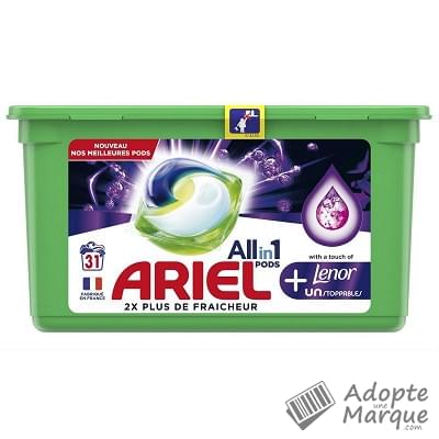 Ariel All in 1 PODS+ - Lessive en capsules Lenor Unstoppables Lavande La boîte de 31 doses