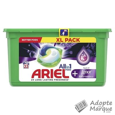 Ariel All in 1 PODS+ - Lessive en capsules Lenor Unstoppables Lavande La boîte de 33 doses
