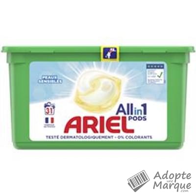 Ariel All in 1 PODS - Lessive en capsules Peaux sensibles La boîte de 31 doses