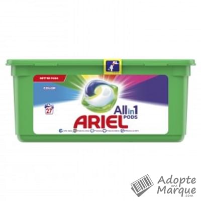 Ariel All in 1 PODS - Lessive en capsules Raviveur de Couleurs La boîte de 27 doses