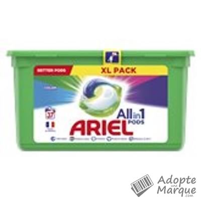 Ariel All in 1 PODS - Lessive en capsules Raviveur de Couleurs La boîte de 37 doses