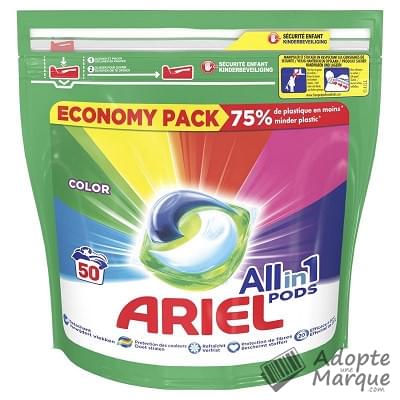 Ariel All in 1 PODS - Lessive en capsules Raviveur de Couleurs Le sachet de 50 doses